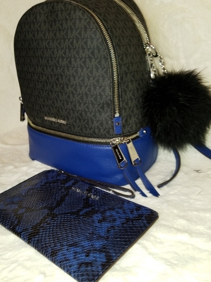 3 PCS MICHAEL KORS BACKPACK SET wallet pom $624 - Picture 3 of 11